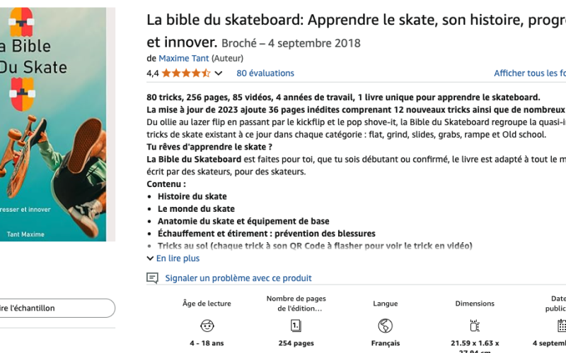La Bible du Skate livre skateboard

